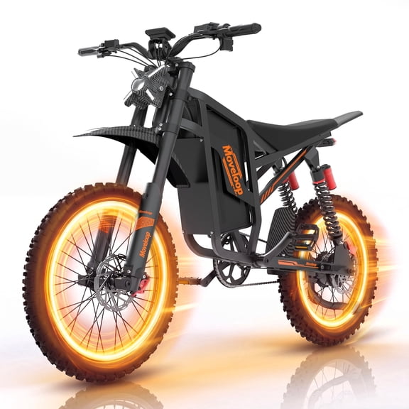 Electric Bike for Adults 3000W Peak 19" Fat Tire Off-Road Tire 80 Miles Electric Dirt Bike - 48V 22.4AH Battery Tested to UL 2849 Powered