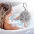 thumbnail image 4 of Unique Bargains 1pc Pumpkin-shaped Bath Shower Loofah Sponge Gray, 4 of 5