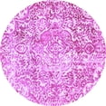 thumbnail image 1 of Ahgly Company Indoor Round Abstract Purple Modern Area Rugs, 5' Round, 1 of 4
