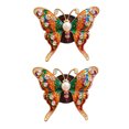 thumbnail image 1 of Juego de fragancias con Clip para decoración de aromaterapia, salida de aire para coche, borla de mariposa con diamantes de imitación, mariposa colorida, 2 uds., 1 of 5