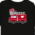 thumbnail image 4 of Inktastic Valentine's Day Red Firetruck with Pink Hearts Boys or Girls Long Sleeve Toddler T-Shirt, 4 of 5