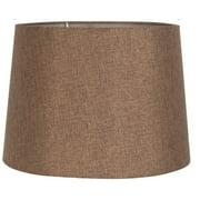 Simplee Adesso Brown Fabric Uno Lamp Shade, 10"H x 14"D, Transitional, Adult Or Dorm Room Use