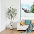 thumbnail image 5 of 6ft Fake Plastic Olive Tree with Oval White Planter, Pre Potted Faux Greenry Plant for Home Decor Office House Living Room Indoor Outdoor, Big Fake Plants Fake House Plants, 5 of 8