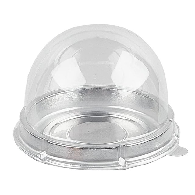 SAYOO Mini Contenedores para Tartas Postres Redondos Cupcake Box con Tapas de Domo Transparente para Galletas de Chocolate Muffin SAYOO Moda