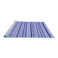 thumbnail image 2 of Ahgly Company Machine Washable Indoor Square Abstract Blue Modern Area Rugs, 5' Square, 2 of 4