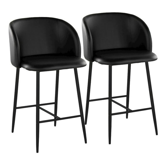 LumiSource Fran 26" Fixed-Height Counter Stool - Set of 2