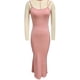 thumbnail image 2 of Vestido largo de tirantes finos de verano, vestido de tirantes finos para mujer, vestido largo de tirantes finos de punto acanalado, vestido de tirantes finos de punto acanalado, valor inmejorable, 2 of 3
