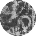 thumbnail image 1 of Ahgly Company Indoor Round Abstract Gray Modern Area Rugs, 5' Round, 1 of 4
