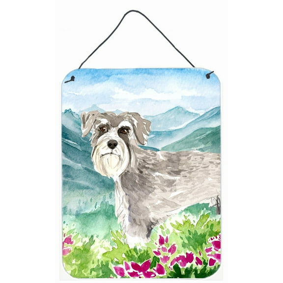 Mountain Flowers Schnauzer 1 Wall or Door Hanging Prints