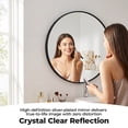 thumbnail image 3 of Alvantor Round Wall Mirror,Bathroom Mirror Shatterproof with Hook,HD Anti-Fog for Over Sink,Entryway,Bedroom,Vanity,Gold/Black,20/24/30 Inch, 3 of 7