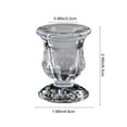 thumbnail image 6 of Easter Day Decorations for Home Clear Glass Candlestick Crystal Decorative Candle Stand Centerpiece for Wedding Dinning Party Candlelight Dinner Decoration Holiday Decoration, New, B, 6 of 6