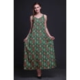 thumbnail image 3 of Bimba Robe de Soirée Longue Maxi à Bretelles Spaghetti Dos Nu Imprimée en Rayonne Ikat pour Femmes - Grande, 3 of 4