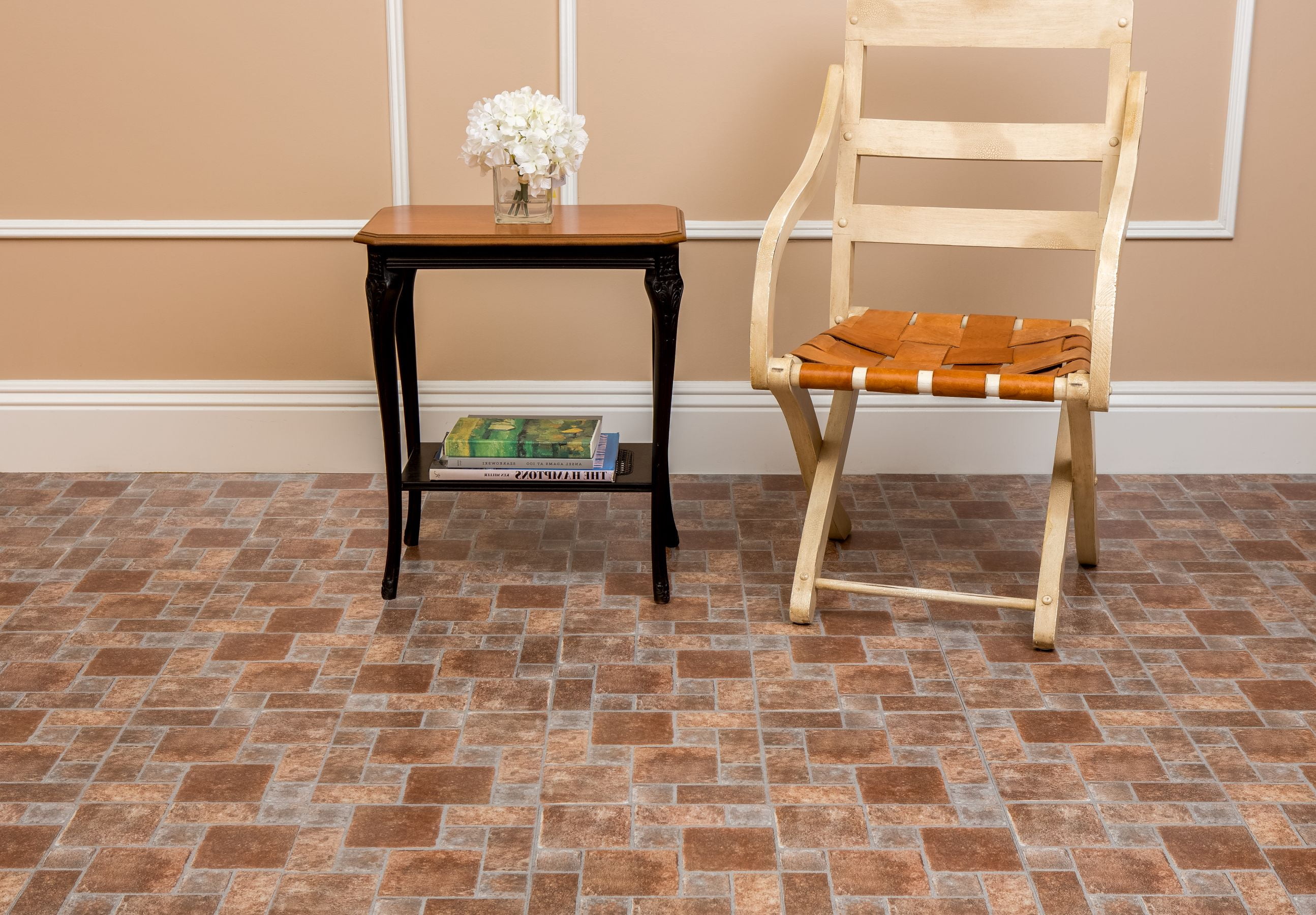 Traditional Elegance Madison Brick Pavers 12x12 Self Adhesive Vinyl Floor Tile - 20 Tiles/20 sq. ft.