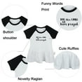 thumbnail image 2 of Pack of 2, For This Child We Have Prayed & When God Made Me He Said Ta-da Funny Dresses For Baby, Newborn Babies Skirts, Infant Princess Dress, Toddler Frocks (Black Raglan Dresses, 0-6 Months), 2 of 5