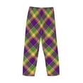 thumbnail image 5 of Xecao Mardi Gras Plaid Men's Straight Lounge Pajama Pants: The Ultimate in Comfortable Sleepwear, 5 of 9