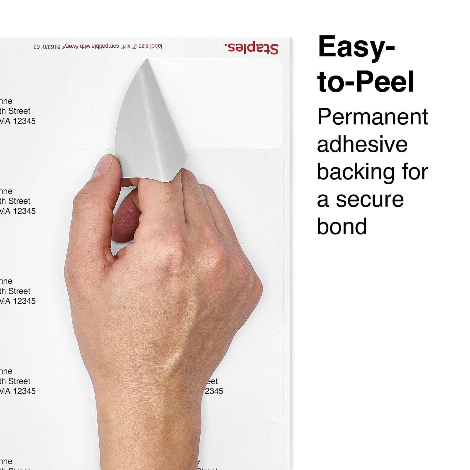 Staples Laser/Inkjet Shipping Labels 2" x 4" White 10 Labels/Sheet 5000/Carton ST18066-CCVS