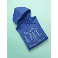 thumbnail image 3 of The Lake Is My Happy Place Quote Hoodie Women -GoatDeals Designs, Female Large, 3 of 4
