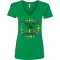 thumbnail image 3 of Inktastic I Love My Son Autism Awareness Women's V-Neck T-Shirt, 3 of 5