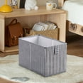 thumbnail image 3 of Luoshdecor Foldable Storage Basket, Fabric Open Basket Bins with 2 Handle,Thin Lightweight Storage Bins for Clothing ,Toy ,Office Closet Organizers, 3 of 5