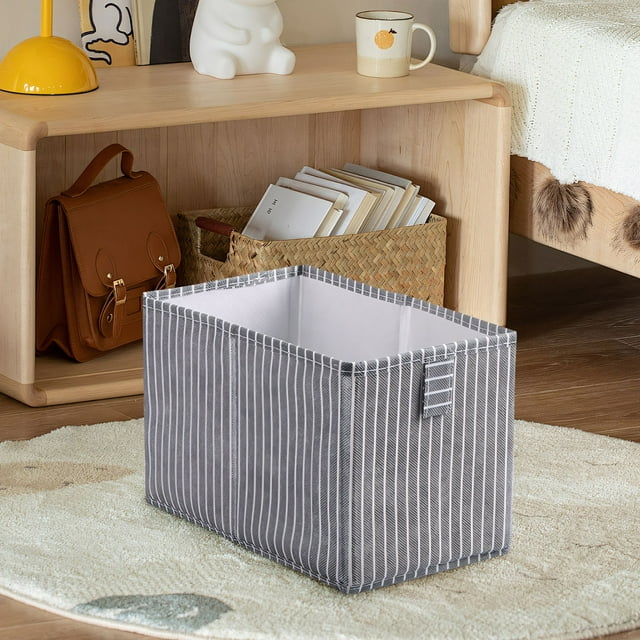 Foldable Fabric Storage Box, Foldable Storage Basket Bins for Organizing Fabric Storage Cubes Organizer Rectangular Storage Bins