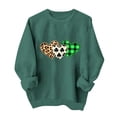 thumbnail image 3 of TaTaai Women Loose Fit St Patrick's Day Printed Crew Neck No Hood Sweatshirt Long Sleeve Casual Top Ladies Daily Street Office Commute Wear Soft Comfortable No Fading Top Gift, 3 of 6