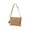 Coffee, variant on White Striped Straw Bag for Women - Rectangular Beach Bag & Summer Crossbody Purse