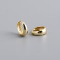 thumbnail image 1 of Pendientes con hebilla para la oreja con forma de aro ancho de plata esterlina S925 de estilo europeo y americano para mujer, 1 of 6