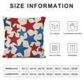 thumbnail image 5 of Chilfamy Patriotic Pillow Cover Stars Freedom 4th of July Decor Independence Day Decorations Memorial Day Cushion Case for Sofa Couch  White, 5 of 5