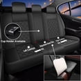 thumbnail image 2 of Car Seat Covers,Full Set for GMC Sierra 1500 2019-2025 5 Seats Waterproof Leather Seat Cover Automotive Seat Protector Black,Full Set(2 Row 5 Seats), 2 of 11