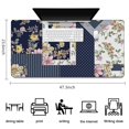 thumbnail image 5 of Long Mouse Pads for Desk,Pioneer Flower Floral Print Pattern Desk Mats on Top Of Desks, Desk Mouse Pad Extra Large with 3mm Non-Slip Base and Stitched Edge for Gaming,Office,Work,Home 47.3"x23.6", 5 of 6