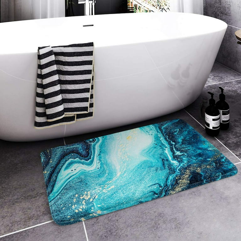 Bathroom Rug, Soft Non-Slip Super Water Absorbing Bath Mat, 24x16 inches