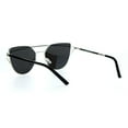 thumbnail image 4 of SA106 Mirrored Mirror Unique Metal Brow Wire Womens Cat Eye Sunglasses Silver Mirror, 4 of 4