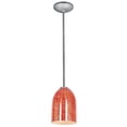 thumbnail image 1 of Access  Lighting Japanese Lantern 12 inch Steel Fluorescent Rod Pendant with White Lined Shade, 1 of 2