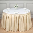 thumbnail image 4 of BalsaCircle 17 feet x 29" Polyester Banquet Table Skirt Beige, 4 of 6