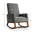 thumbnail image 3 of Patiojoy Rocking Chair Comfortable Rocker Modern High Back Armchair, 3 of 10