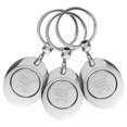 thumbnail image 5 of Shopping Trolley Tokens 3 Pcs Metal Trolley Token Keyring For Everyday Use Simple And Delicate Silver Color, 5 of 5