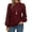 H-Wine Red, variant on SOMER Women Tops Going Out Long Sleeve Shirts for Women Dressy Casual V Neck Blouses Hollow Out Lace Embroidered Tops,2025 Fall