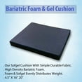 thumbnail image 5 of Allman - Bariatric Comfort Foam Gel Coccyx Seat Cushion Tail Bone Pain Relief - Blue 4.5"x16"x20", 5 of 5