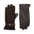 thumbnail image 3 of Isotoner Signature Men's Flannel & Leather Glove Brown Size Medium, 3 of 3