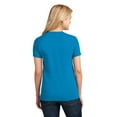 thumbnail image 2 of Port & Company Ladies 5.4-oz 100% Cotton T-Shirt, Neon Blue, XXX-Large, 2 of 6