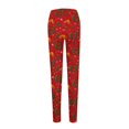 thumbnail image 4 of Women's Christmas Print Stretchy Soft Leggings, Casual Home Sleep Pants, Red, XL, 4 of 4