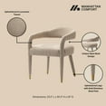 thumbnail image 4 of Manhattan Comfort Aspen Dining Armchair with Solid Wood Frame in Gold Dust, 4 of 11