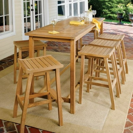Oxford Garden Dartmoor 79 in. Bar Height Patio Dining Set - Seats 6