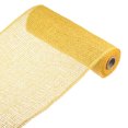 thumbnail image 1 of Unique Bargains PP Burlap Mesh 10' x 5 Yards Decorative Wrapping Ribbon, Gold 1 Roll, 1 of 5