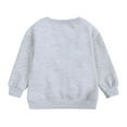 thumbnail image 4 of Lovskoo Infant Baby Boys Girls Crewneck Sweatshirt Long Sleeve Fleece Keep Warm Small and Medium Children Casual Basic Pullover Solid Outwear Top Baby Winter Clothes Gray, 4 of 8