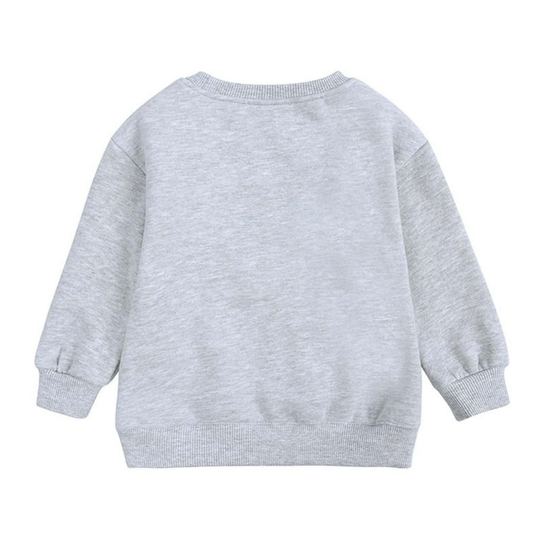 Boys Girls Crewneck Sweatshirts Toddler Baby Sweatshirt Solid