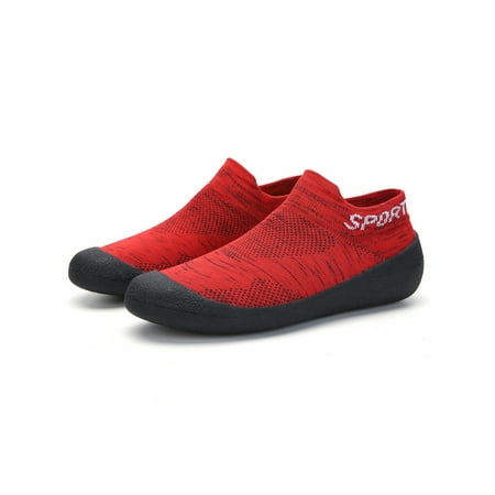 

Lacyhop Women Yoga Shoes Breathable Sneakers Fitness Workout Socks Gym Comfort Sock Shoe Rubber Sole Knit Upper Flats Red A 8