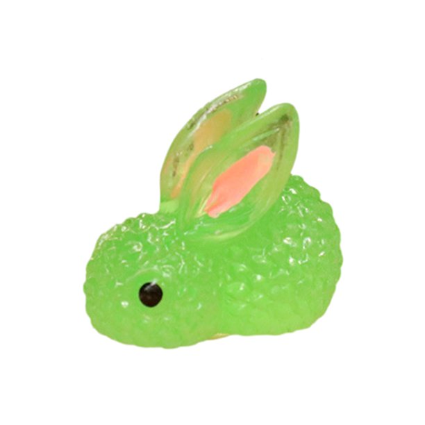 Adornos luminosos de conejos para micropaisajes, figuras de conejos que brillan en la oscuridad para micropaisajes de musgo, decoración de acuarios, accesorios de bricolaje