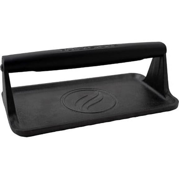 Medium Griddle Press with Cast Iron Handle - Black: Heavy-Gauge, Outdoor Cooking Tool, Heat-Resistant