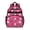 Pink Baseball Caps, variant on Beige and Pink Baseball Pattern Backpack for School, Cute School Bag with Adjustable Shoulder Straps and Padded Back, 15.25"x11.5"x5.25"